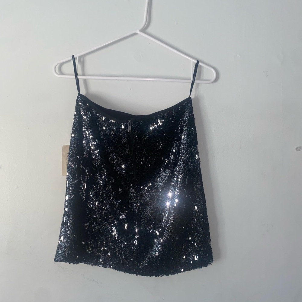 Forever 21 Sparkling Black Mini Skirt